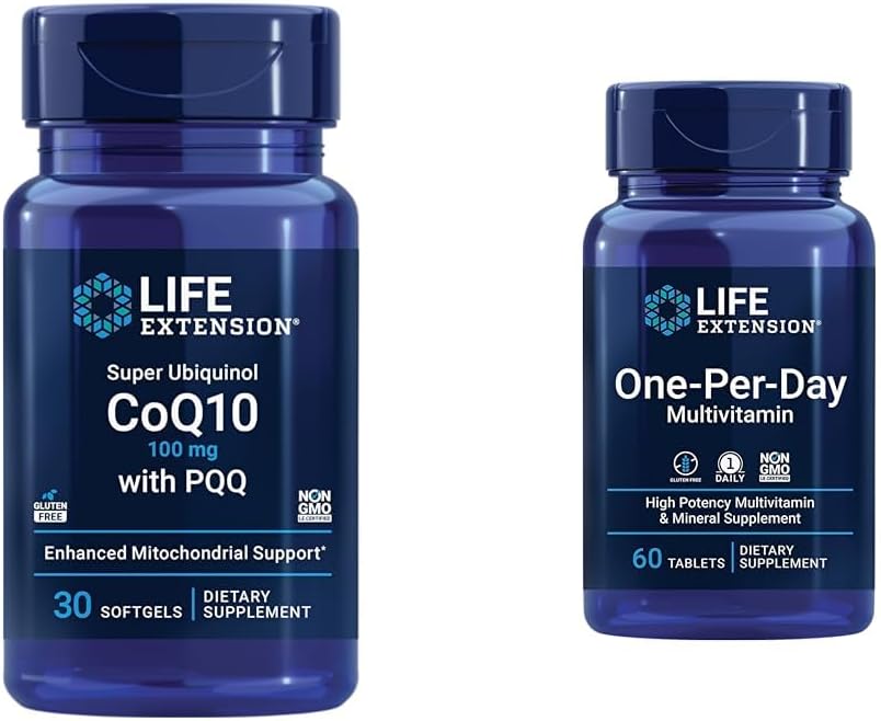 Super Ubiquinol CoQ10 with PQQ, Shilajit & Multivitamin - Heart Health Support with 25+ Nutrients & Plant Extracts