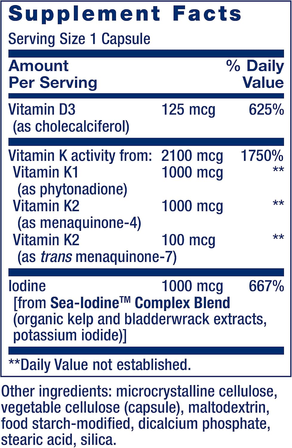 Super Ubiquinol CoQ10 with PQQ, Vitamin D, Vitamin K, and Sea-Iodine for Life Extension