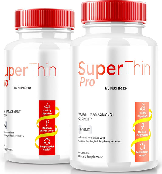 SuperThin Pro  Slimming Formula  & Nutrition Pills 2 Pack - Keto Formula, Natural Supplement for Body Transformation & Health Boost - 120 Capsules
