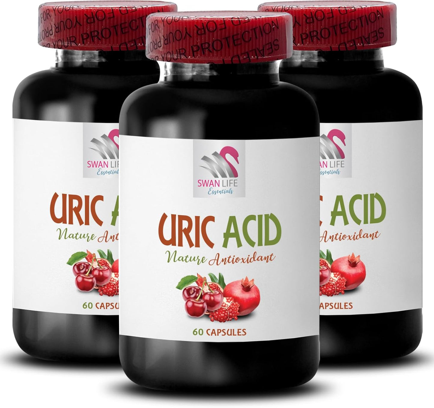 SWAN LIFE ESSENTIALS Uric Acid Crystals Joint Support - Management & Balance, Foods to Avoid, Prevention & Natural Lowering - 3Bot