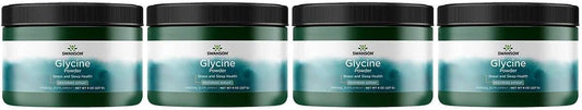 Swanson Ajipure Glycine Powder - Pharmaceutical Grade Amino Acid Supplement 8oz (227g) - Pack of 4