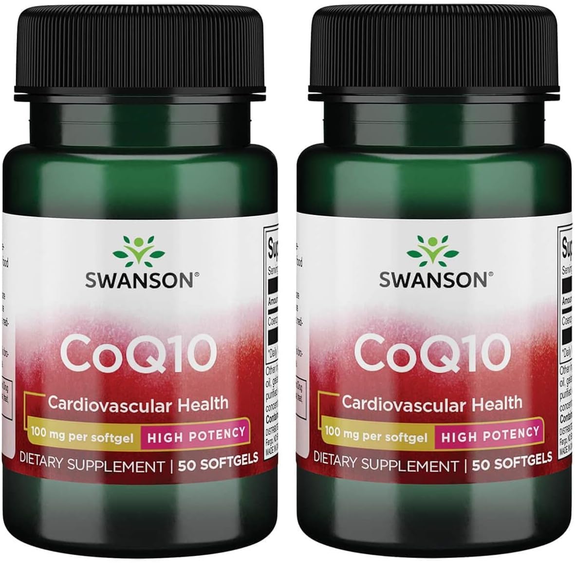 Swanson CoQ10 100mg Softgels - Pack of 100 (2 Pack)