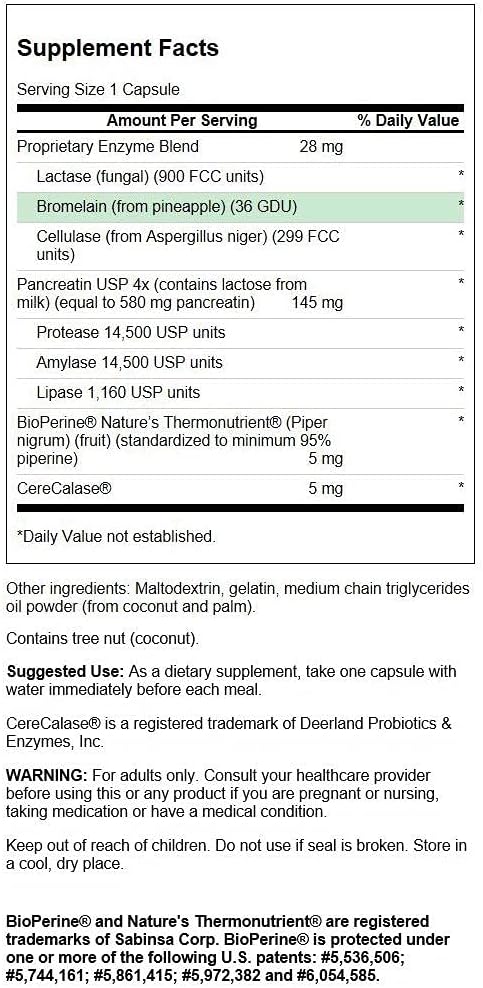 Swanson Digestitol - Natural Digestive Enzyme Support with BioPerine for Nutrient Absorption - 2 Pack of 60 Capsules for Wellness