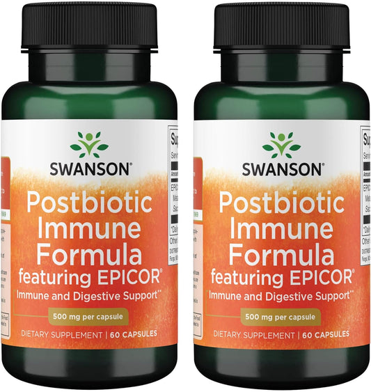 Swanson Epicor Postbiotic Immune Formula 500mg 60 Capsules - Pack of 2