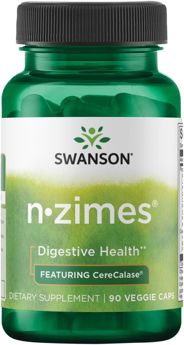 Swanson Full Spectrum N-Zimes Enzyme Supplement with 90 Veg Capsules
