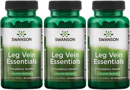 Swanson Leg Vein Essentials Delayed Release Capsules 60 Count (3 Pack)