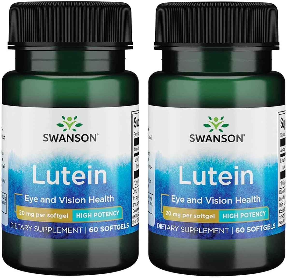 Swanson Lutein 20 Milligrams 60 Sgels (2 Pack)