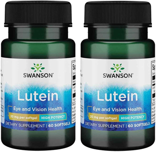 Swanson Lutein 20 Milligrams 60 Sgels (2 Pack)