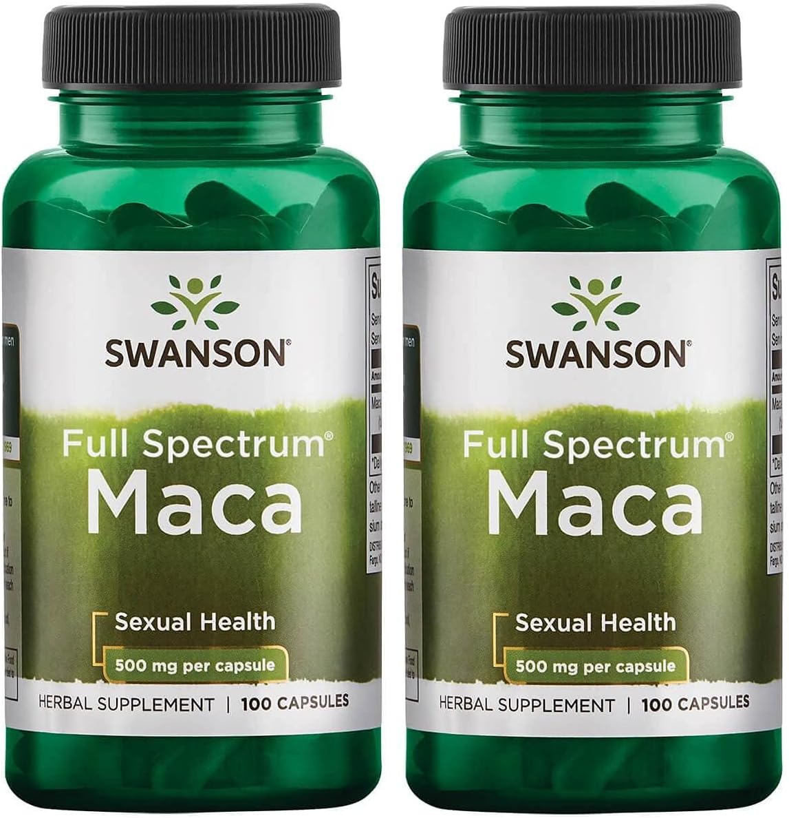 Swanson Maca 500mg Capsules - Pack of 100 x 2