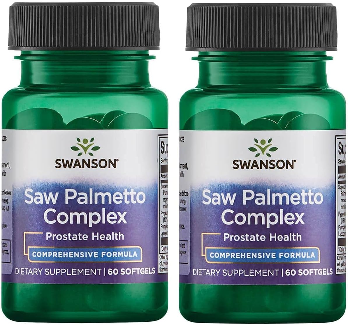 Swanson Saw Palmetto Complex Softgels - Pack of 60 x 2