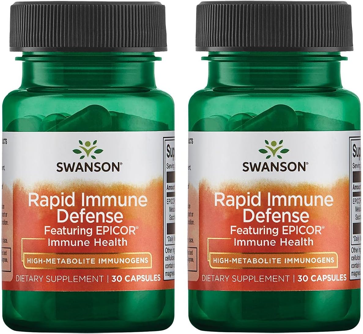 Swanson Ultra Rapid Immune Defense with Epicor 500 mg - 60 Capsules, 2 Pack