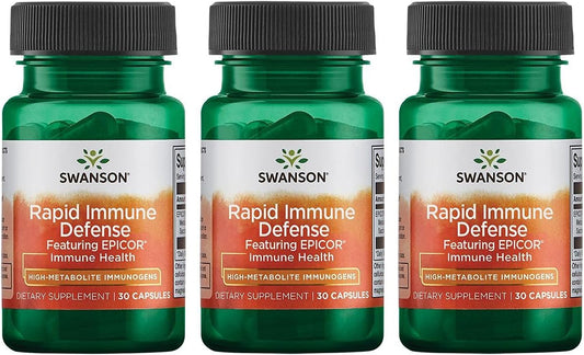 Swanson Ultra Rapid Immune Defense with Epicor 500mg - 90 Capsules - Pack of 3