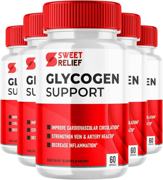 Sweet Relief Glycogen Support Capsules - Mega Hits Blood Vessel Cleaner Supplement for Overall Wellness (1500 Capsules)