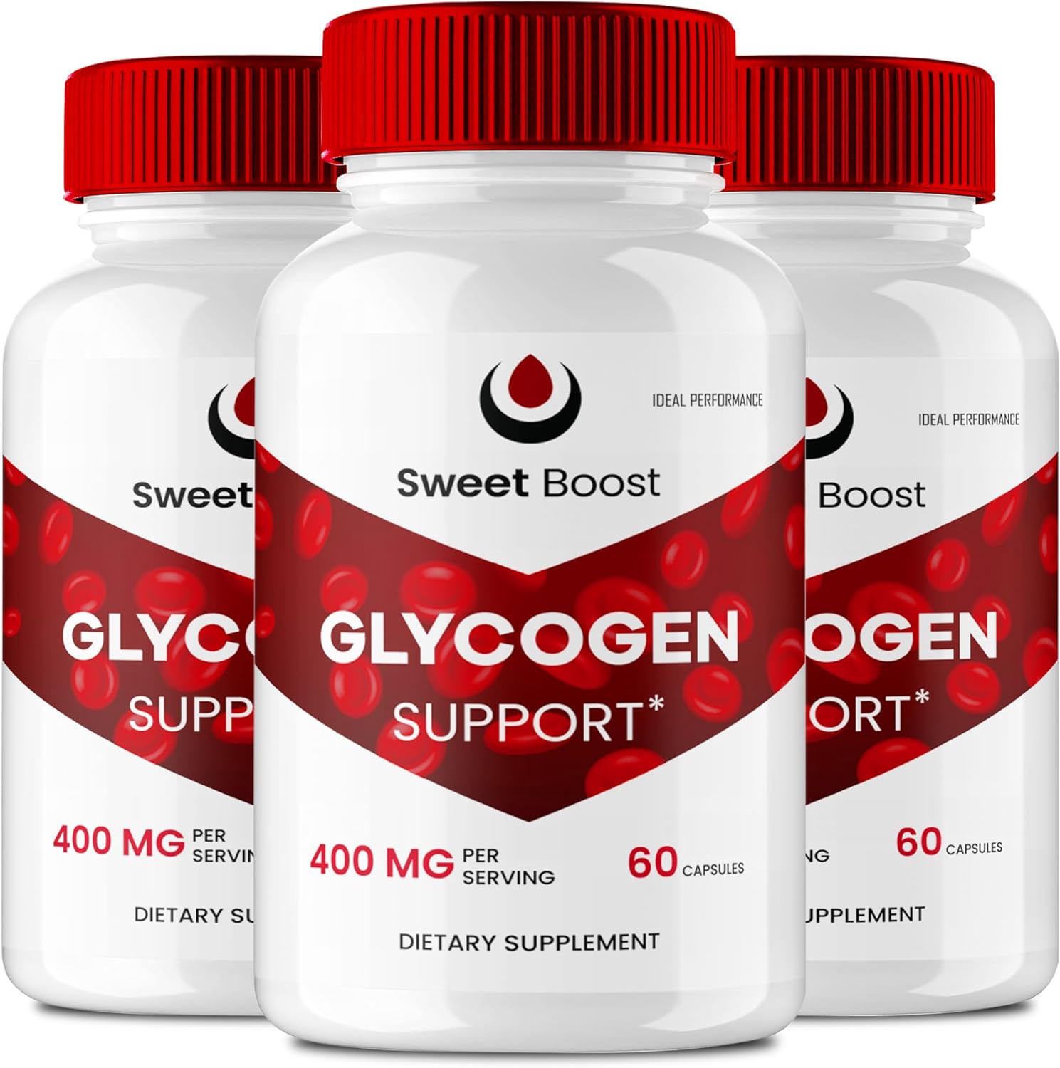 SweetBoost Maximum Strength Glycogen Support Capsules - Dietary Supplement for Ideal Performance - Advanced Formula (3 Pack)