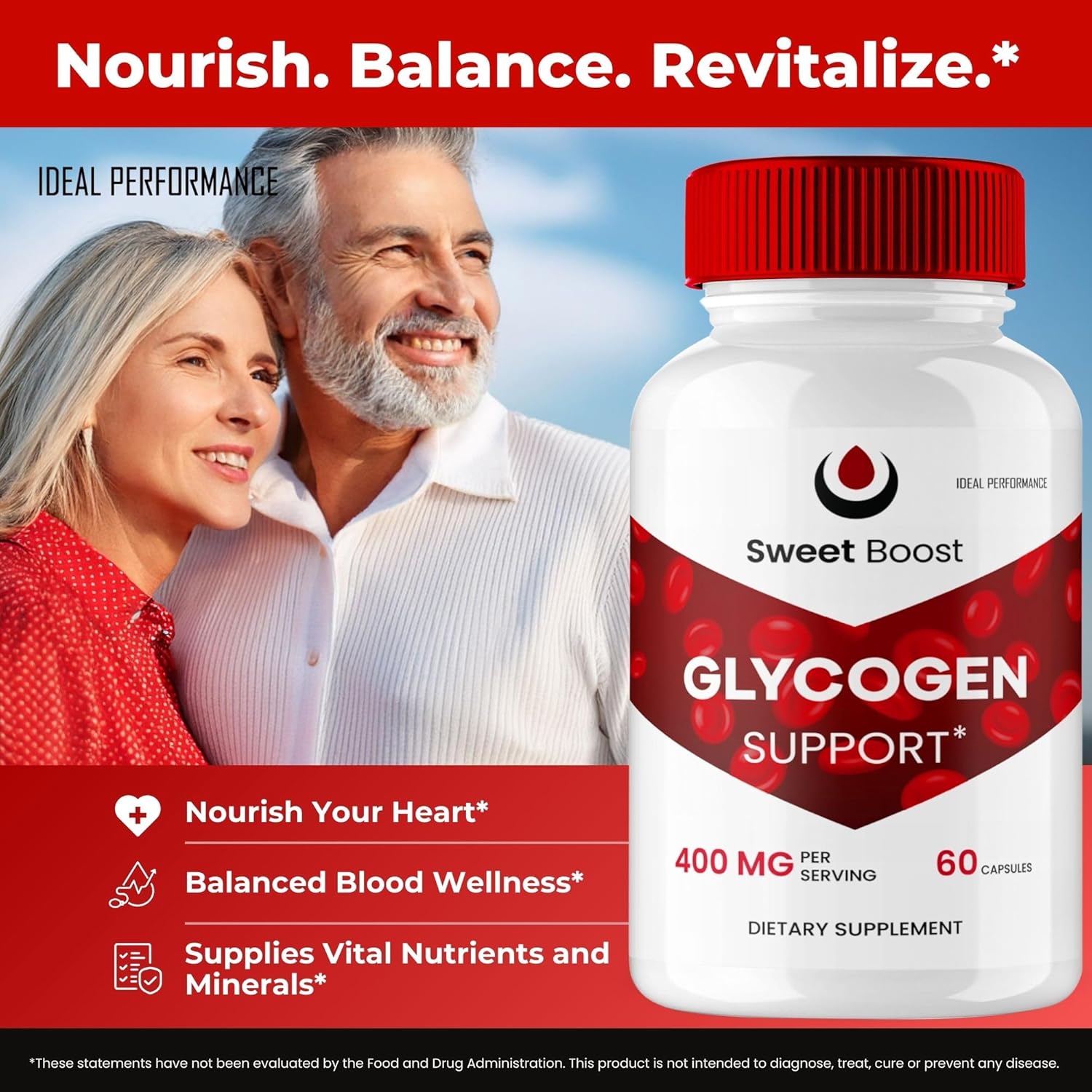 SweetBoost Maximum Strength Glycogen Support Capsules - Dietary Supplement for Ideal Performance - Advanced Formula (3 Pack)