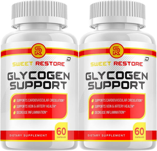 SweetRestore Advanced Formula Capsules - Extra Strength Pills for Healthy Circulation & Overall Wellness, All-Natural Vitamins (2 Pack - 120 Capsules)