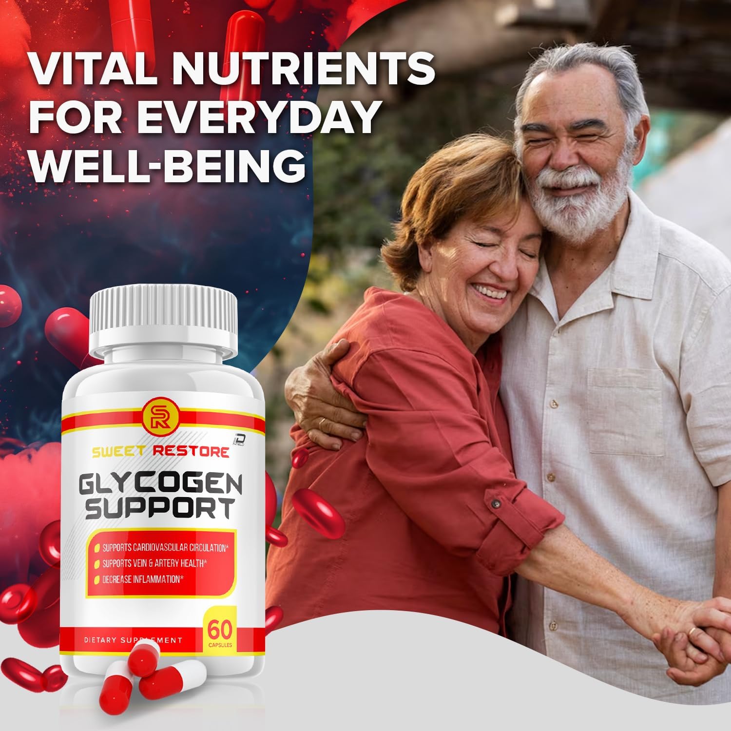 SweetRestore Advanced Formula Capsules - Extra Strength Pills for Healthy Circulation and Overall Wellness - Natural Vitamins for Optimal Health - 60 Capsules