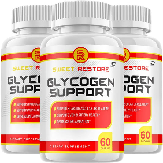 SweetRestore Capsules - Advanced Formula for Healthy Circulation & Wellness, All-Natural Vitamins (3 Pack - 180 Capsules)