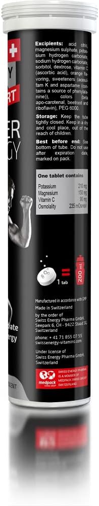 Swiss Energy Super Energy Supplement with Taurine and Guarana for Enhanced Performance and Focus