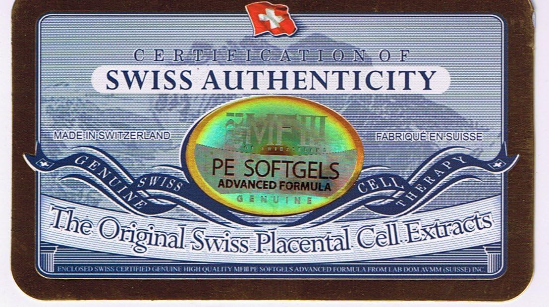 Swiss Placenta Softgels by MFIII - Original Formula for Health and Wellness