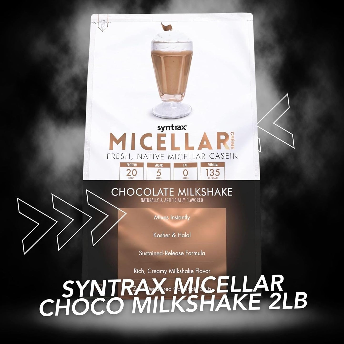 Syntrax Bundle: Micellar Créme Chocolate Milkshake, 2lb + Worldwide Nutrition Keychain