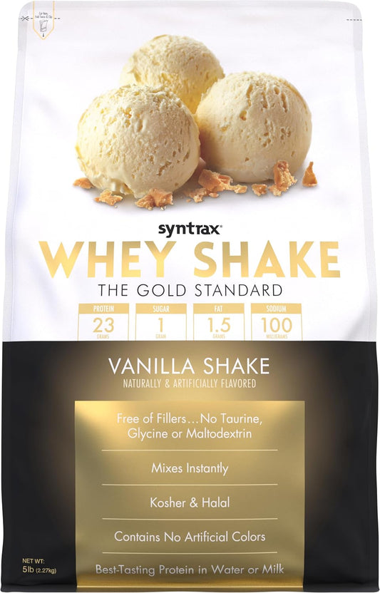 Syntrax Nutrition Cold Filtered Vanilla Bean Whey Protein Powder, 5 lbs