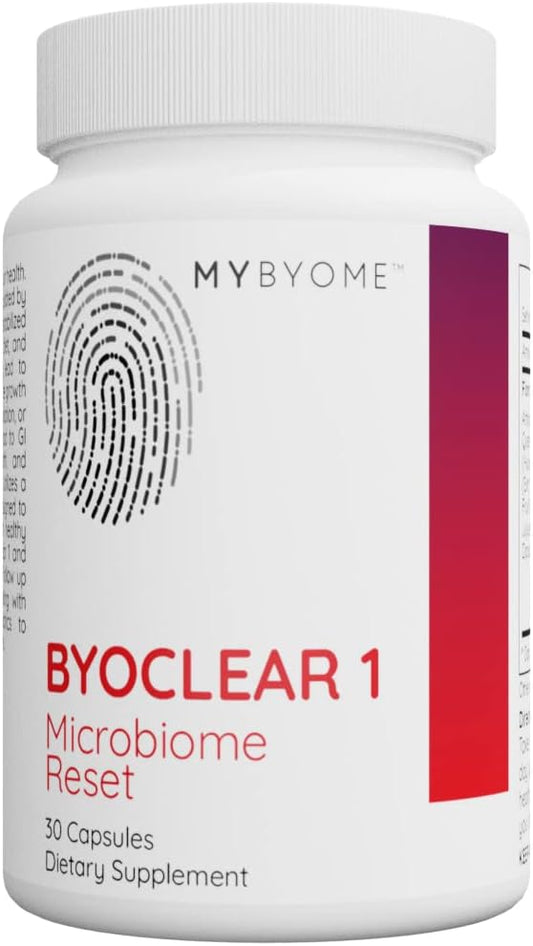 Systemic Formulas MyByome ByoClear 1 - Microbiome Reset Supplement for Digestion Health - 30 Capsules