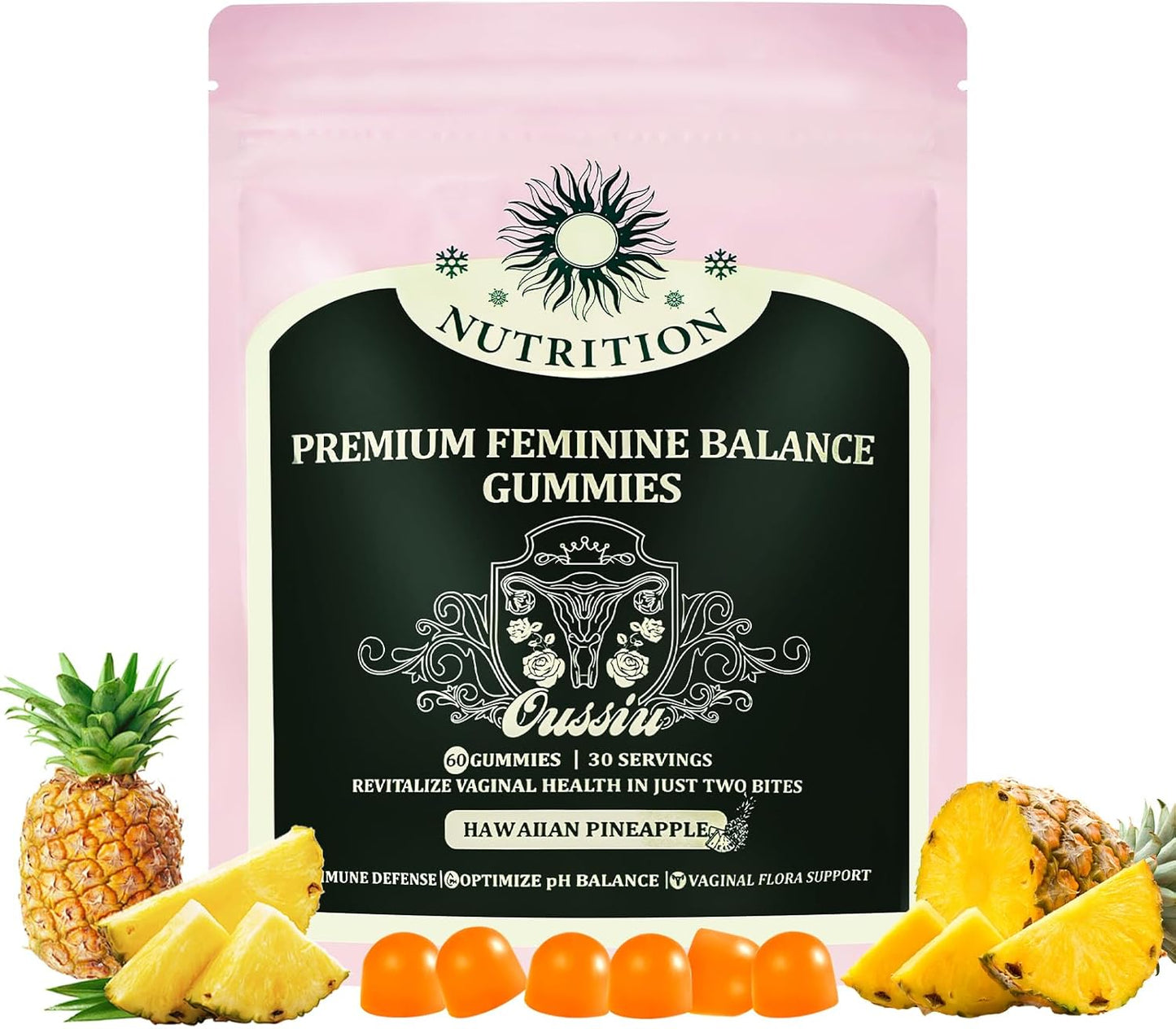 Taeci Premium Women's Health Gummies - Hawaiian Pineapple Flavor, Supports Vitality & Gut Health, New Packaging