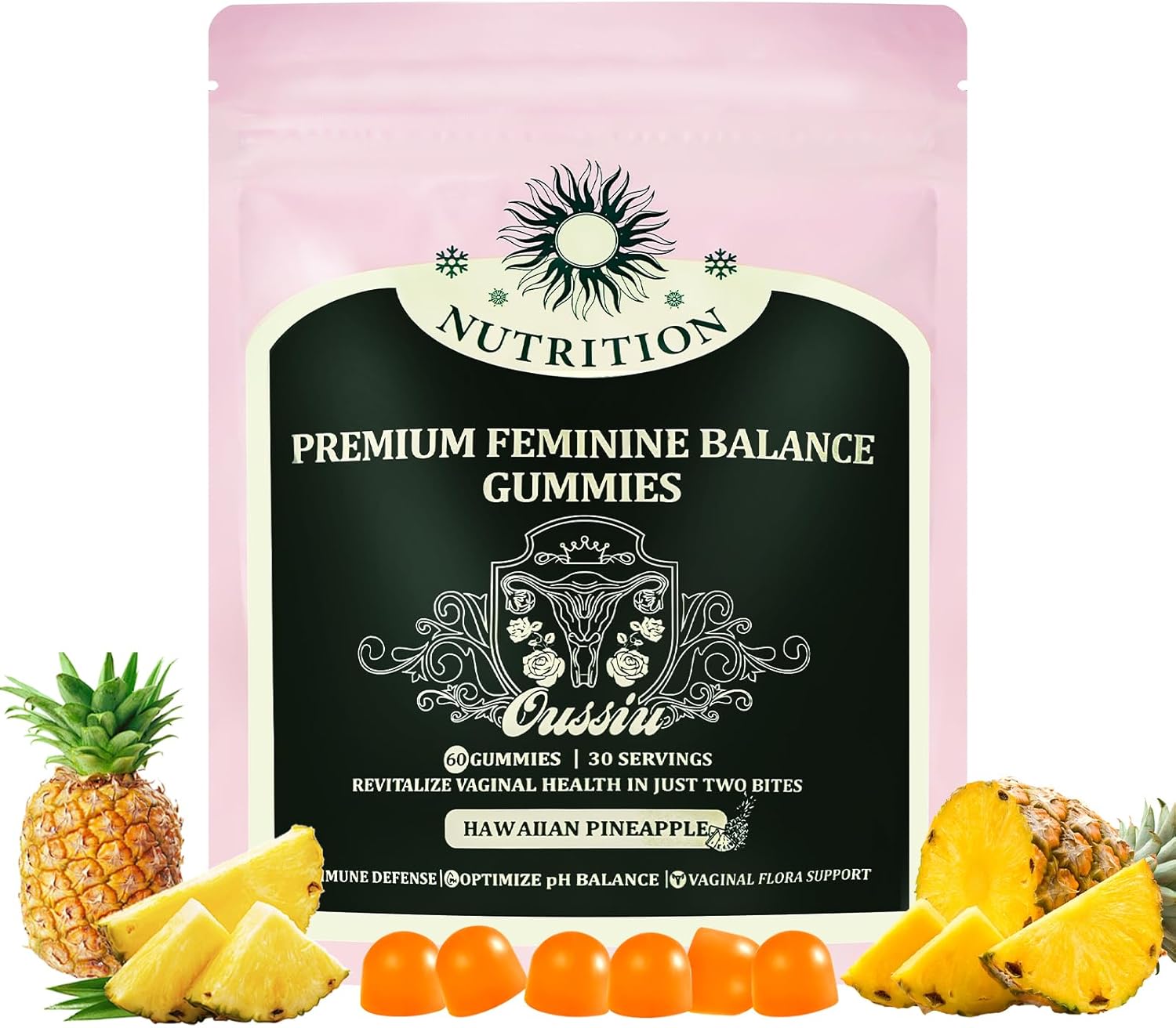 Taeci Premium Women's Health Gummies - Hawaiian Pineapple Flavor, Supports Vitality & Gut Health, New Packaging