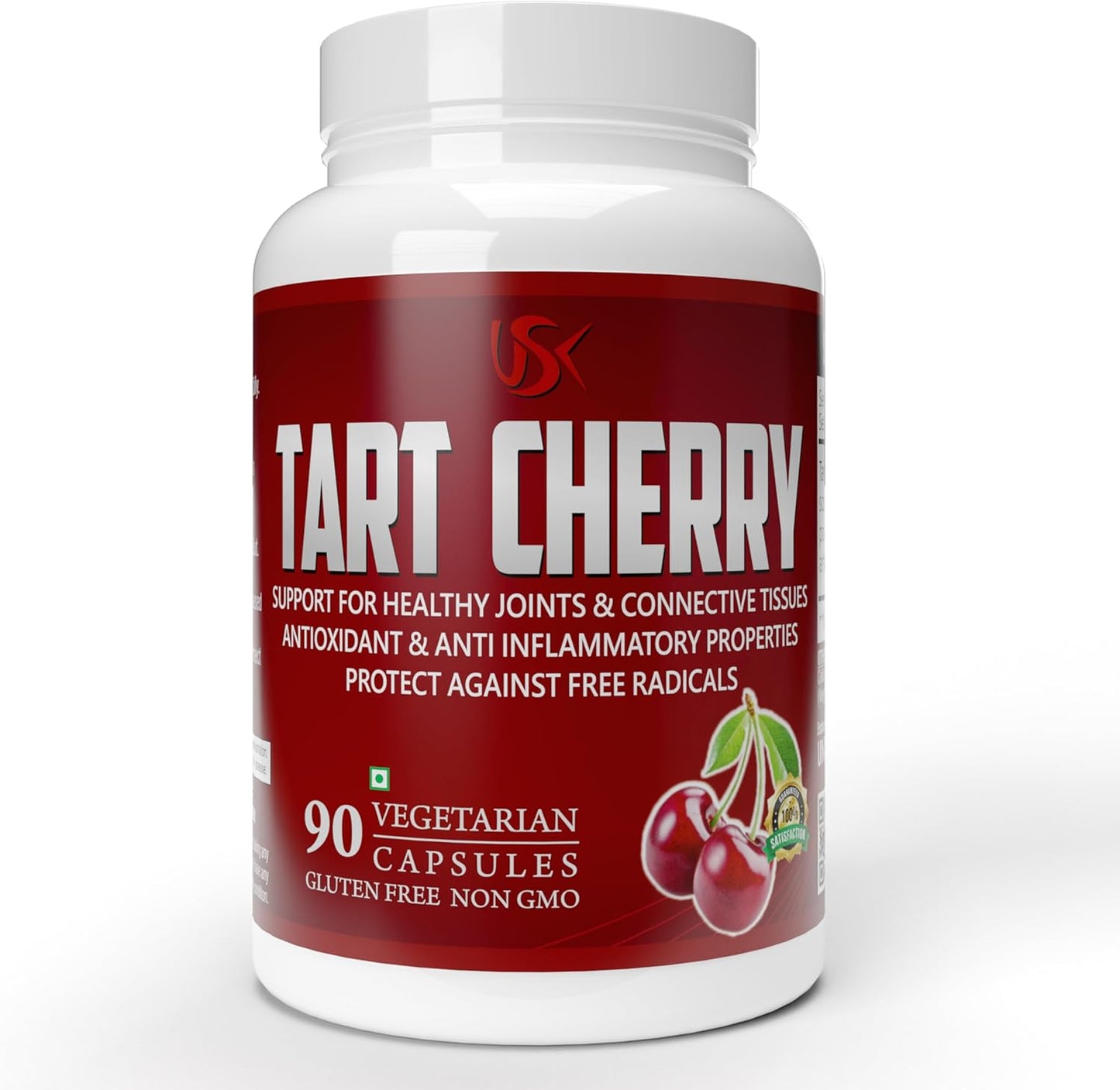 Tart Cherry Joint Support Capsules with Antioxidants & Magnesium | Boost Immune System & Muscle Recovery | 90 Vegetarian Capsules
