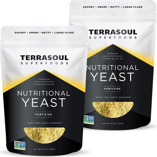 Terrasoul Superfoods Nutritional Yeast Flakes: 4 Lbs, Fortified Vegan Cheese Seasoning & Protein Boost
