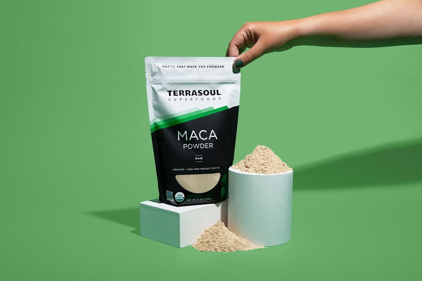 Terrasoul Superfoods Organic Raw Maca Powder - 1 Lb | Premium Quality for Stamina & Energy Boost