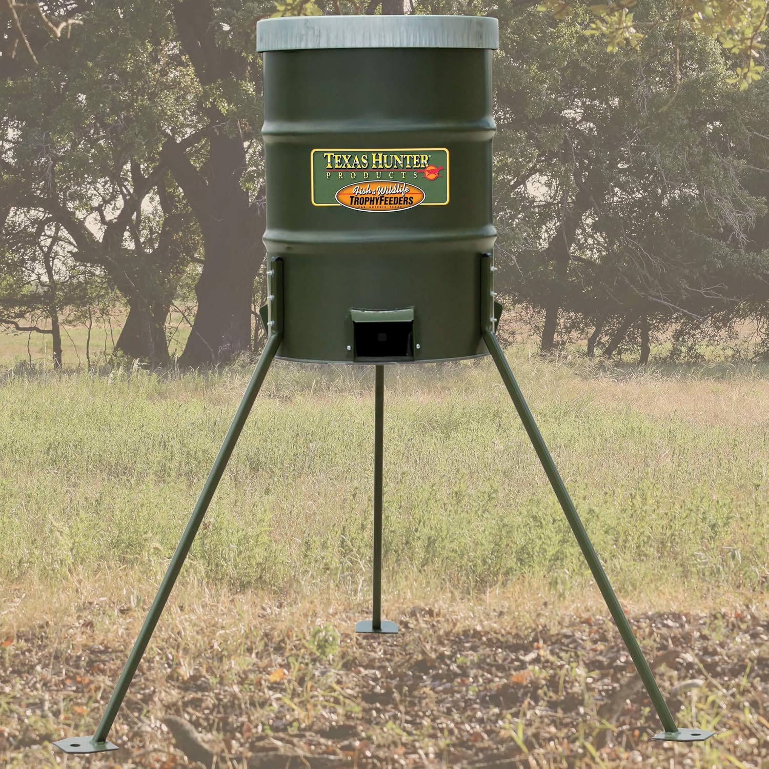 Texas Hunter 300lb Barrel Protein Feeder for Wildlife - Model PF300