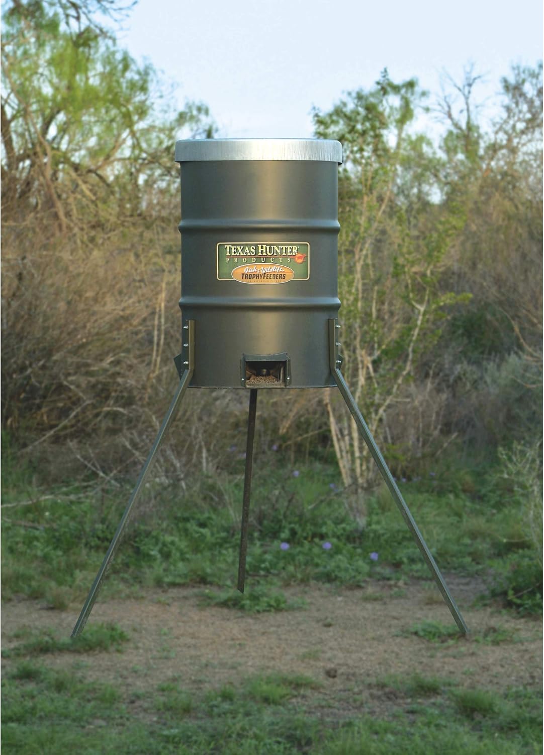 Texas Hunter 300lb Barrel Protein Feeder for Wildlife - Model PF300