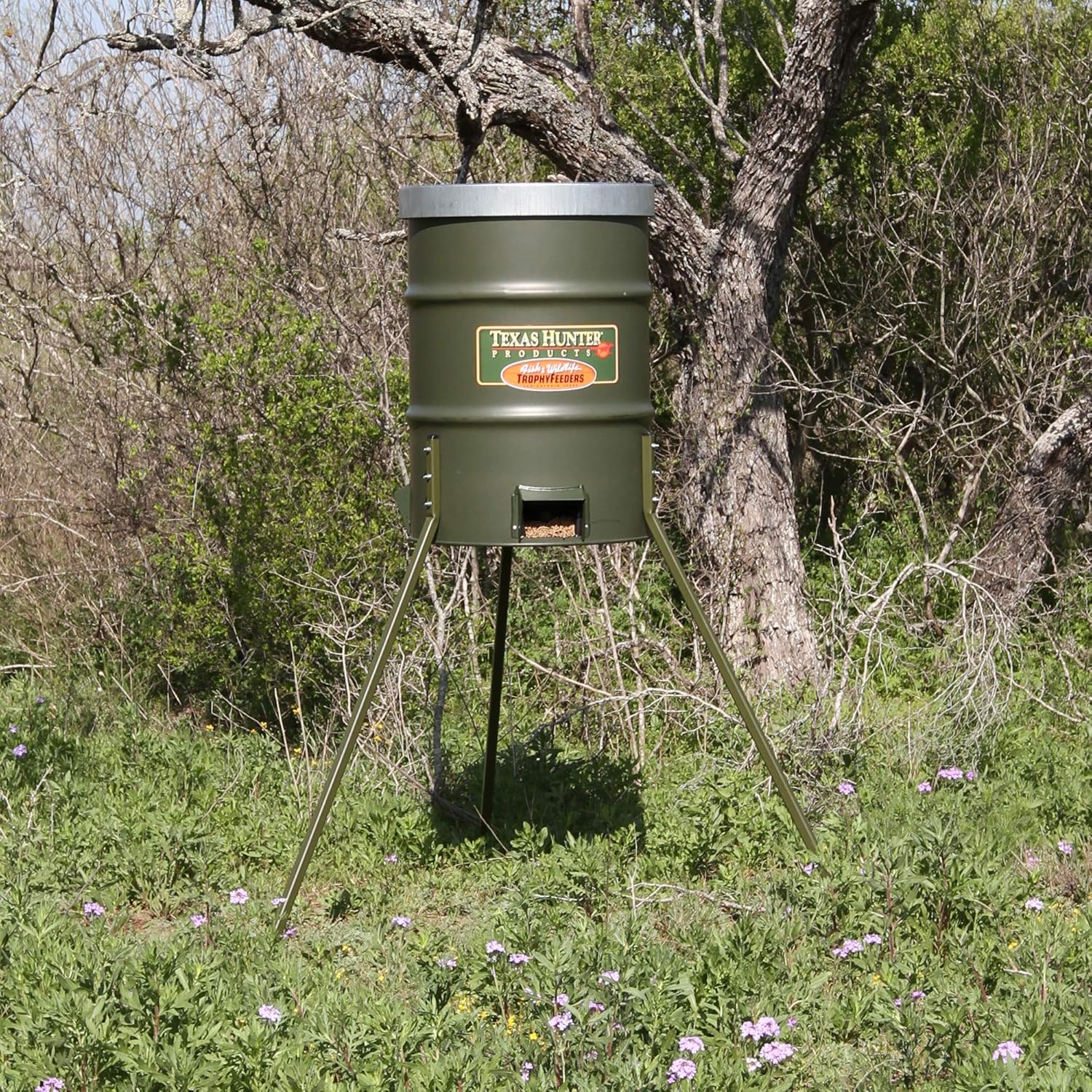 Texas Hunter 300lb Barrel Protein Feeder for Wildlife - Model PF300