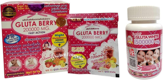 Thailand's Supreme Glutathione Collagen Drink with Gluta Berry Punch Flavor