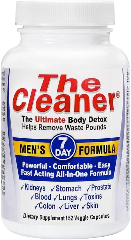 The Cleaner Detox 7-Day Men Formula, 52 Capsules, Complete Cleansing for Digestive Health