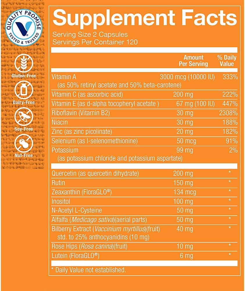 The Vitamin Shoppe Opti-Vue with Floraglo Lutein Capsules (240 Count)
