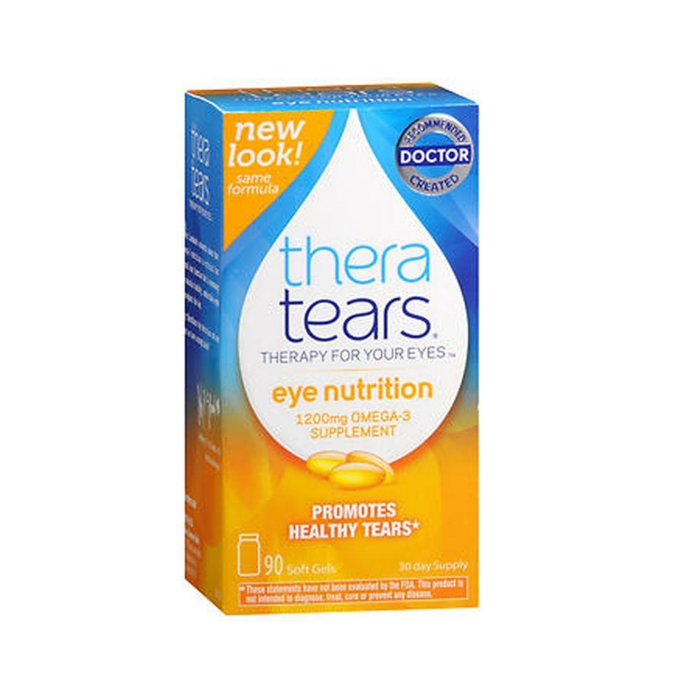 Theratears Nutrition Omega-3 Supplement - 90 Capsules for Eye Health and Dry Eye Relief