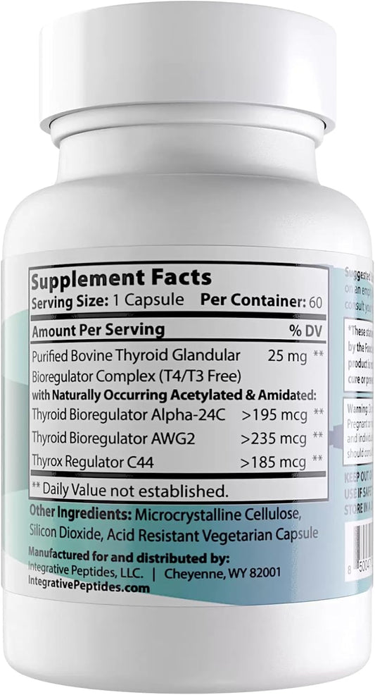 ThyroPep Integrative Peptides Thyroid Support Supplement - 60 Capsules for Comprehensive Health
