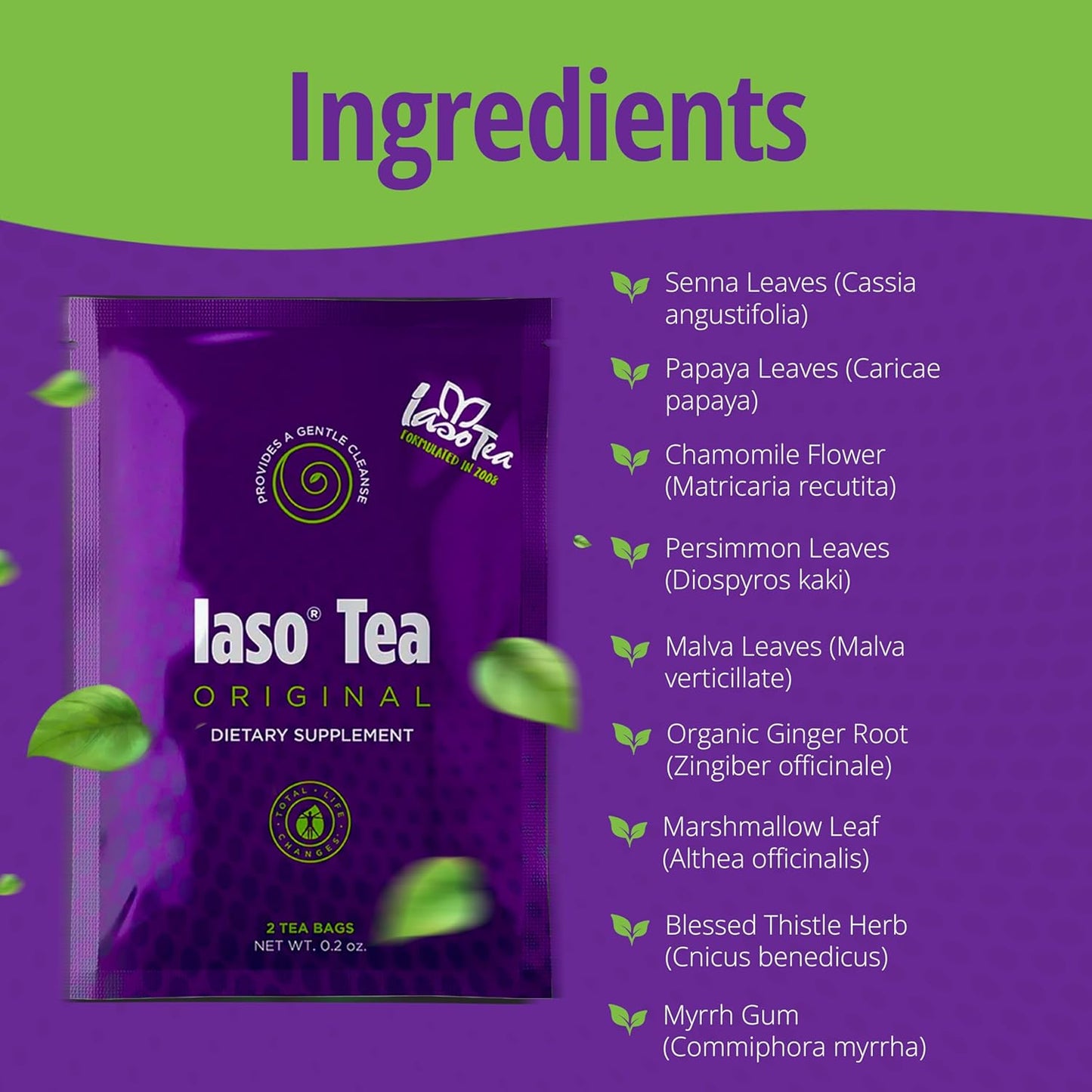 TLC Iaso Instant Tea Original - Cleansing & Refreshing Drink for Balanced Lifestyle - 200 Sachets in 10 Pack