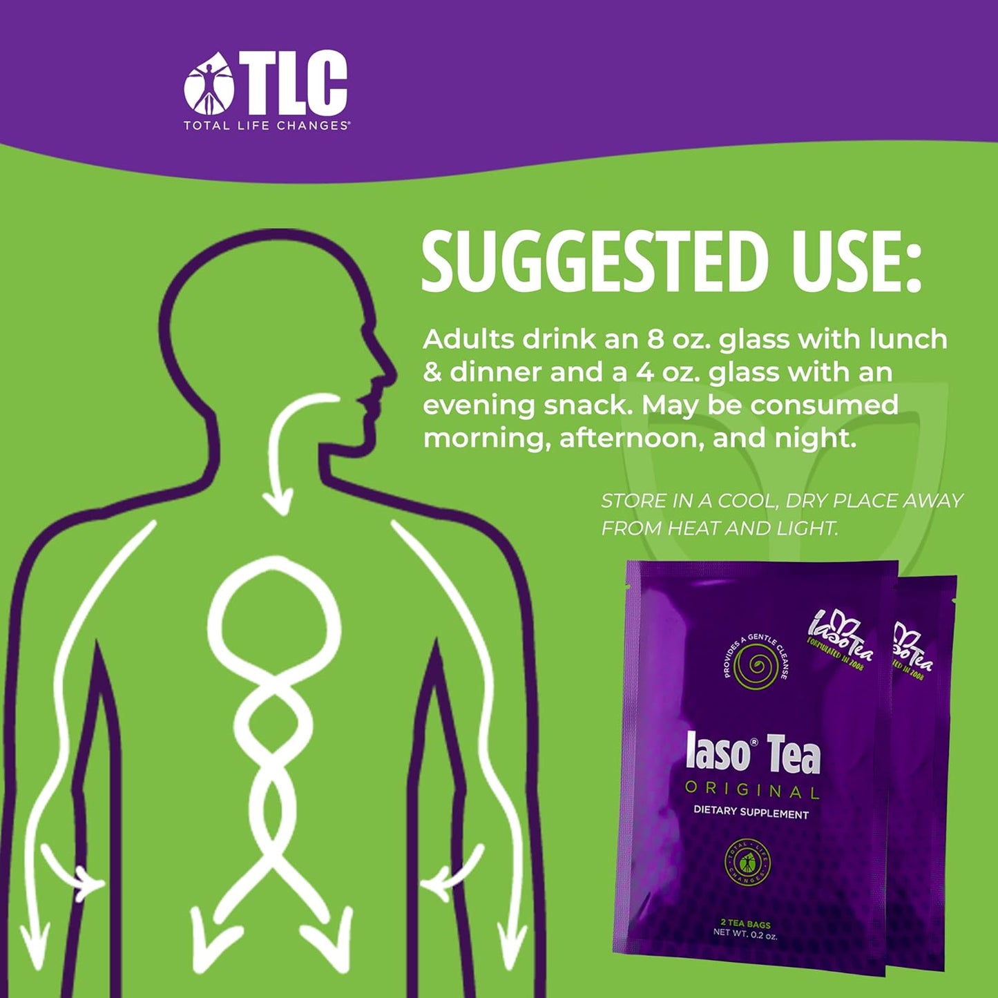 TLC Iaso Instant Tea Original - Cleansing & Refreshing Drink for Balanced Lifestyle - 200 Sachets in 10 Pack