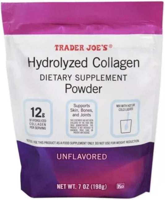 Trader Joe's Hydrolyzed Collagen Powder Supplement - 7 oz, Unflavored - Dietary Support for Joints & Skin