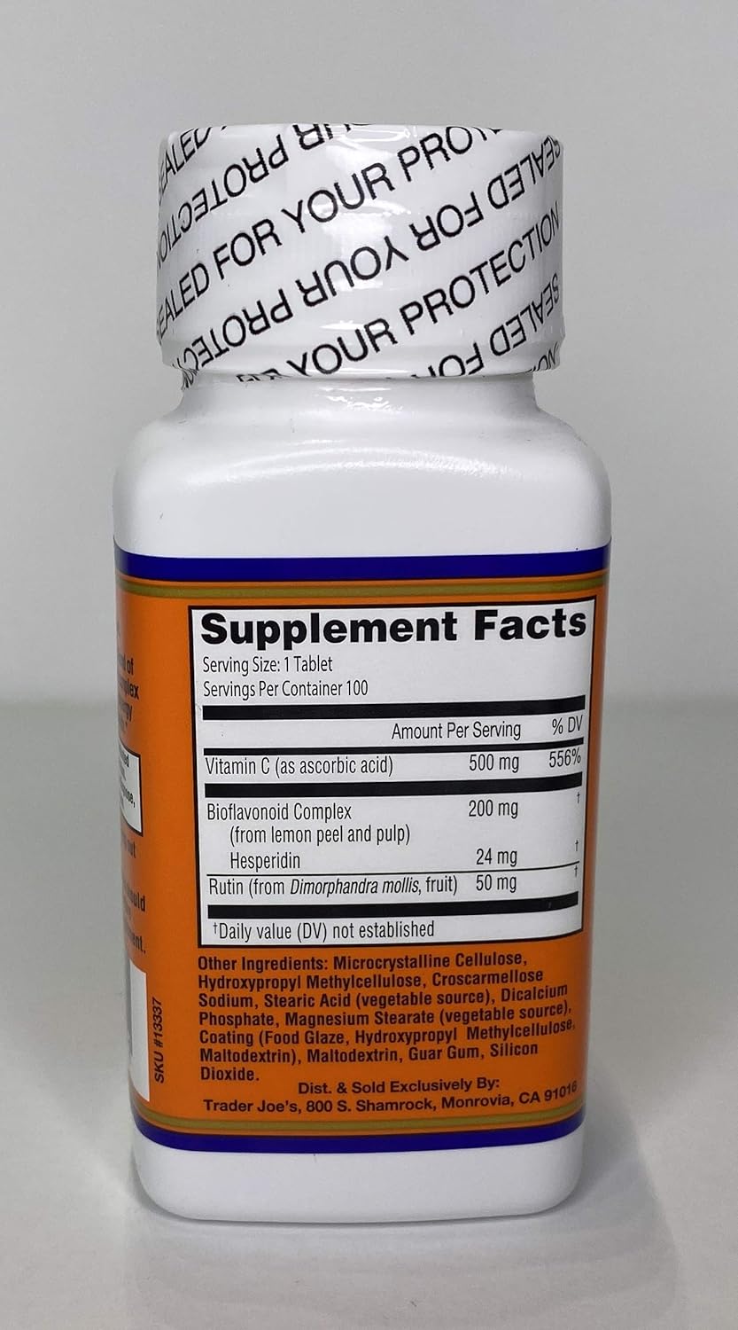 Trader Joe's Vitamin C Complex 100 Tablets - Boost Immunity and Support Overall Health