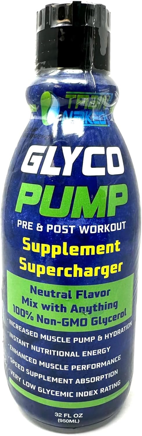 Train Naked Labs Glyco Pump Liquid Glycerol - Neutral Flavor - 32 oz. (64 Servings) for Enhanced Performance