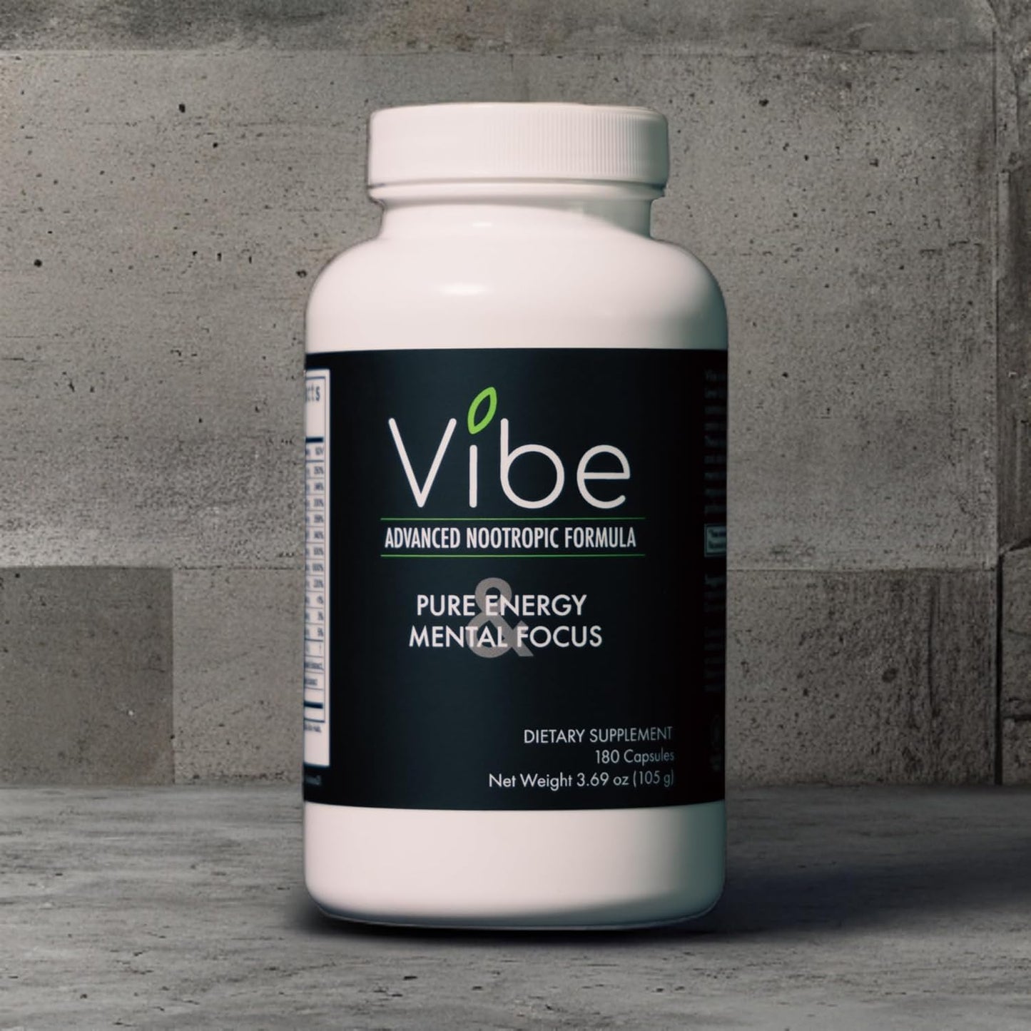 Tranont Vibe Nootropic Supplement - 180 Capsules - Natural Brain Support Formula for Energy, Focus, and Clarity - Brain Fog Relief - Nutrient-Packed Ingredients