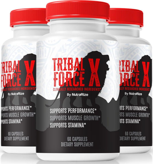 TribalForce X Capsules (3 Pack) - Natural Male Performance Support for Lasting Energy - 180 Capsules
