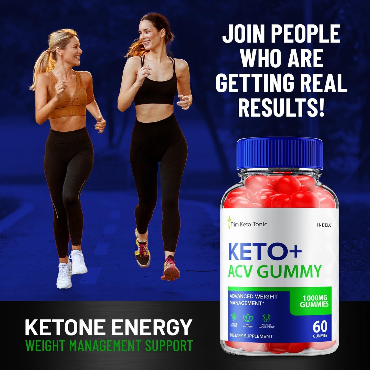 Trim Keto Tonic Apple Cider Vinegar Gummies 3 Pack - Weight Management Supplement with B12 - Advanced ACV Gummies - Trim Keto Tonic Reviews