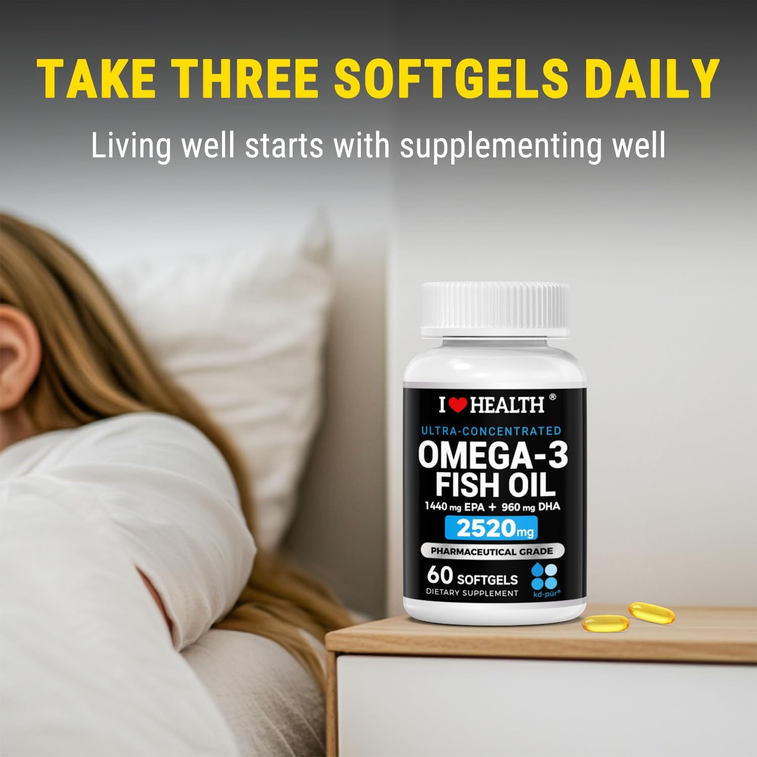 Triple Strength 2520Mg German Pharmaceutical Grade Fish Oil Capsules - 60 Count