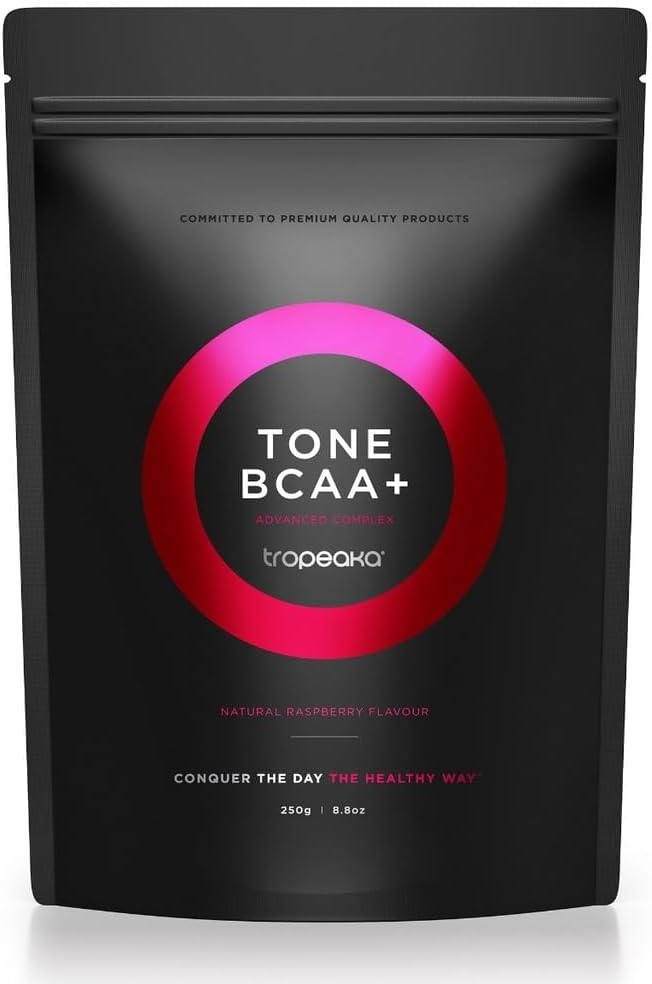 Tropeaka Tone BCAA+ Powder for Muscle Growth, Recovery & Endurance - Vegan & Non-GMO Post Workout Energy Powder - 8.8oz